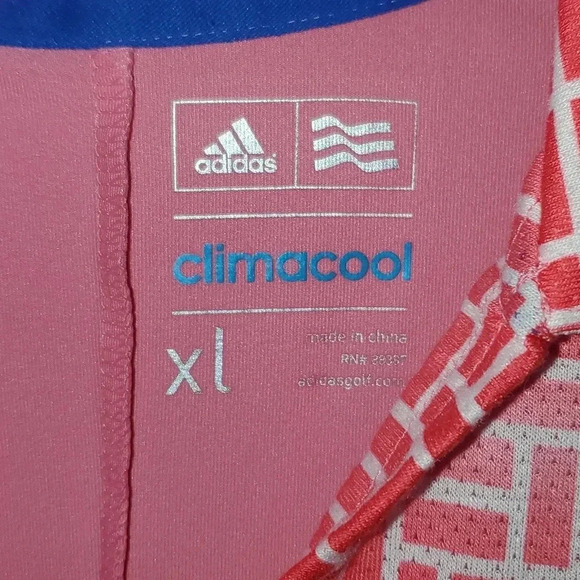 Adidas Climacool Geometric Pattern Golf Shirt Size XLarge - Picture 8 of 8